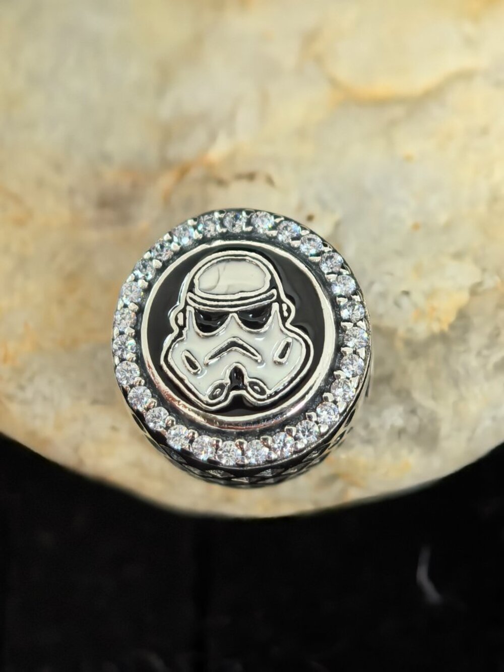 Pandora Disney Parks Star Wars Stormtrooper Imperial Symbol Charm, S925 Silver
